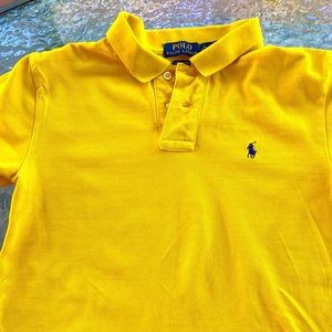 Boys Polo Ralph Lauren yellow polo shirt  size medium 10-12